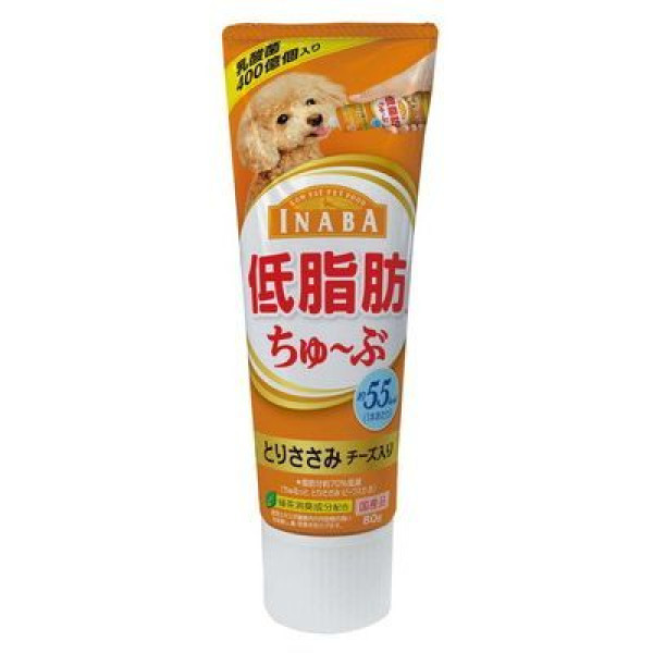 CIAO Churu Tube Puree Lickable Chicken and Cheese Dog Treat 雞肉+芝士醬(400億個乳酸菌)牙膏裝 80g 